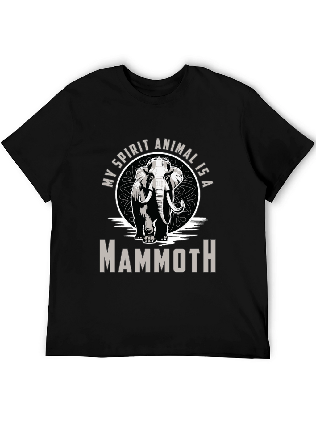 Mammoth Spirit Animal T-Shirt - Black