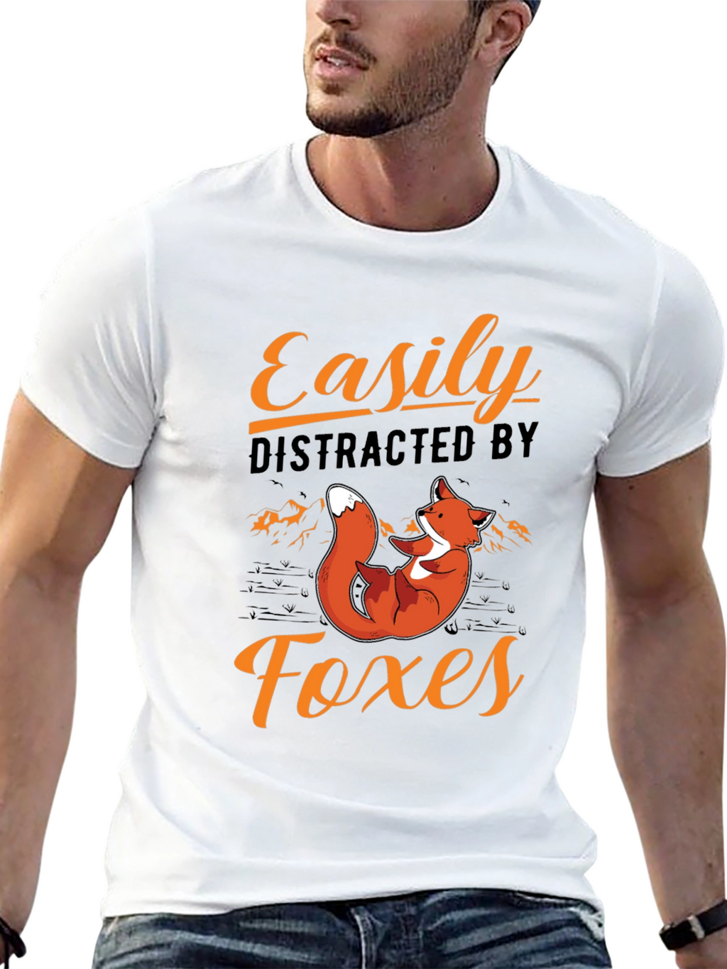 Easily Distracted by Foxes T-Shirt