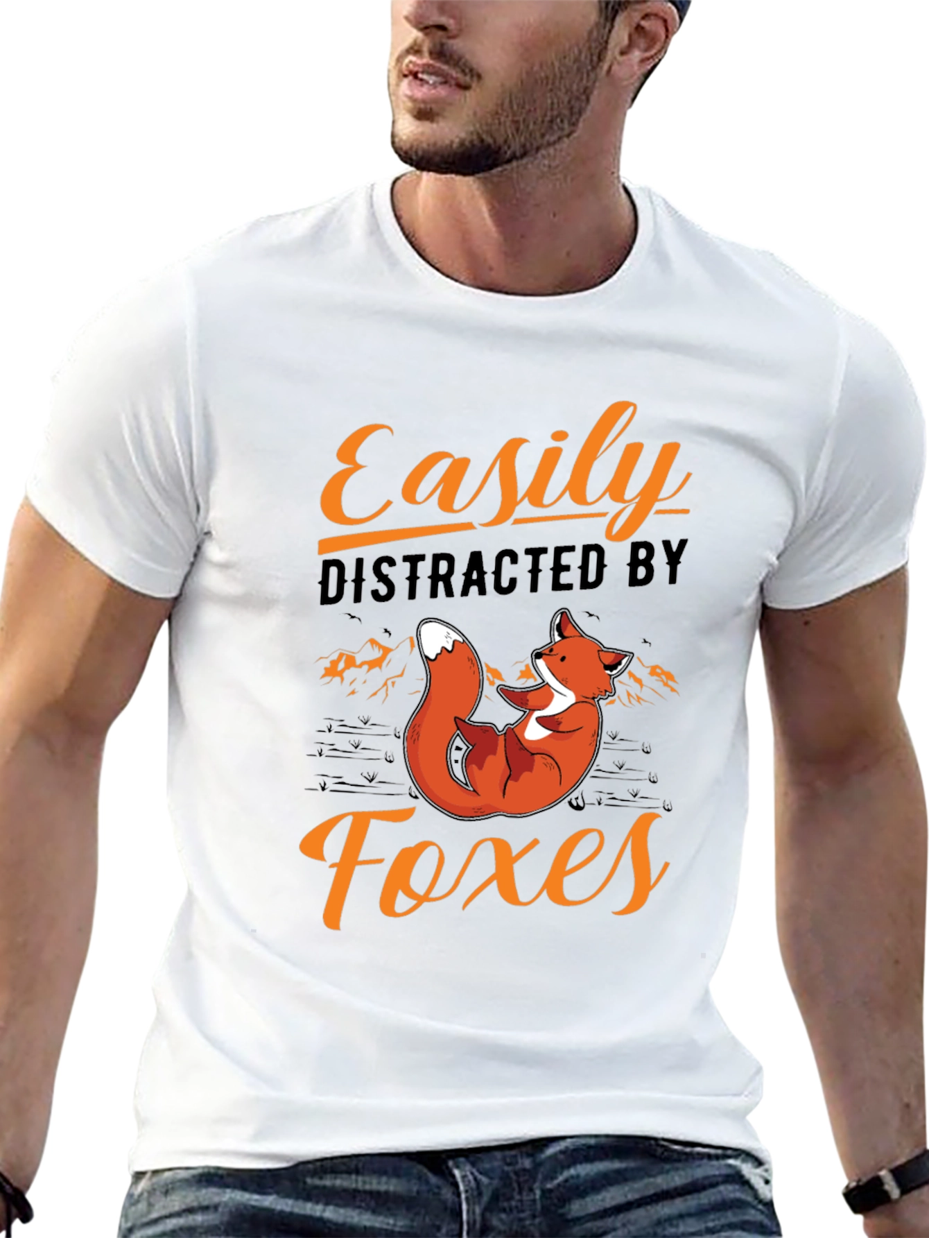 Easily Distracted by Foxes T-Shirt