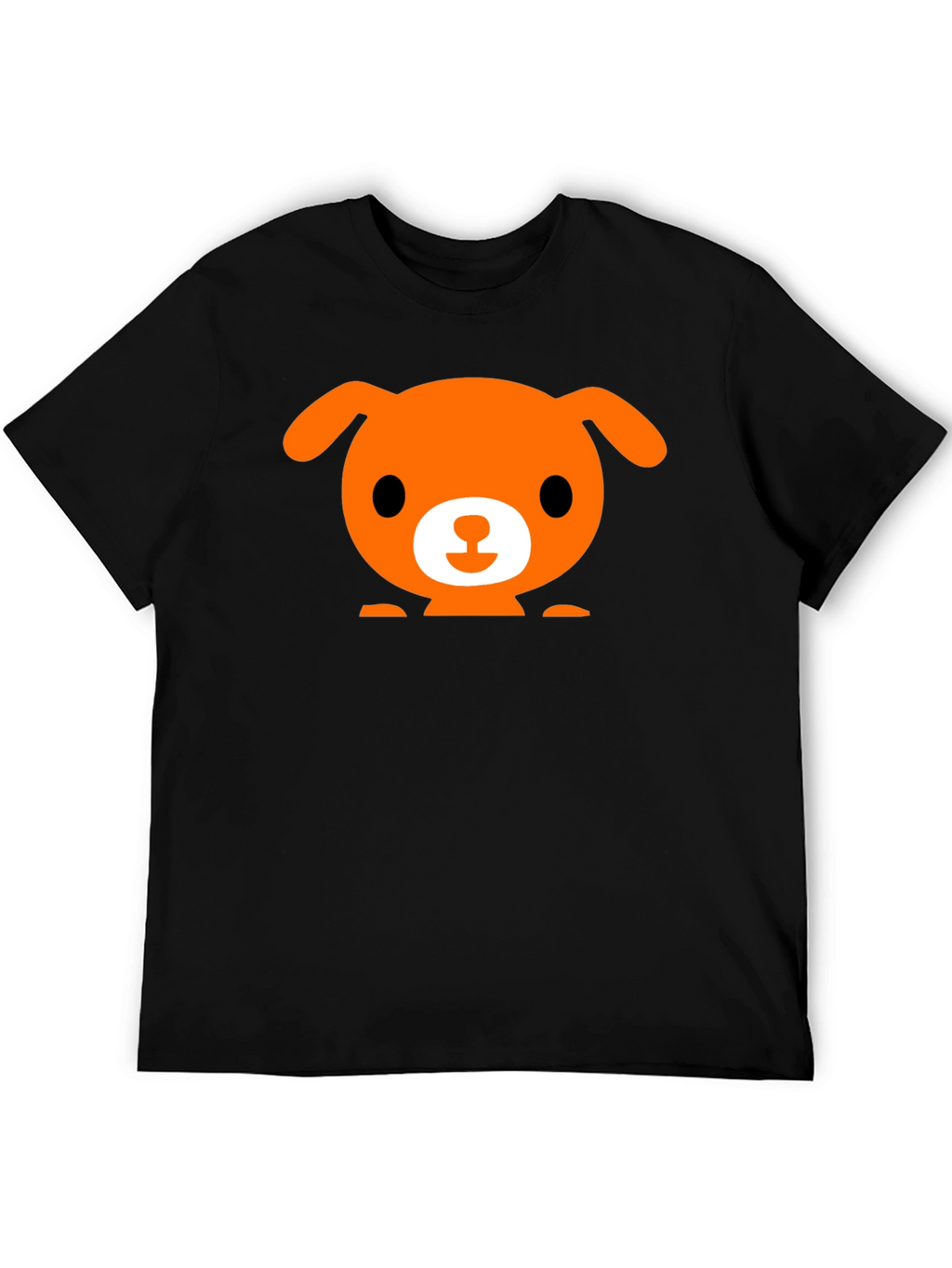 Cute Dog Graphic Black T-Shirt