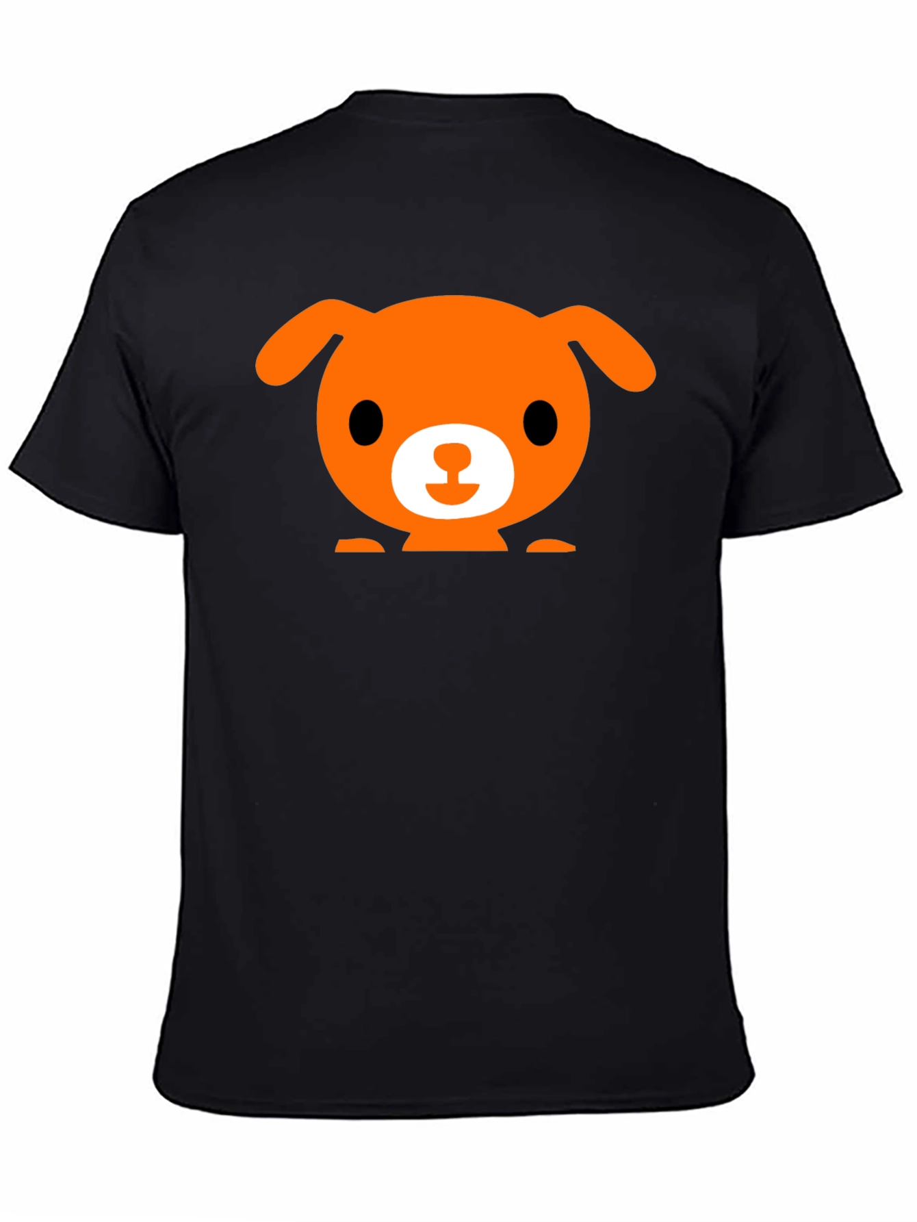 Cute Dog Graphic Black T-Shirt