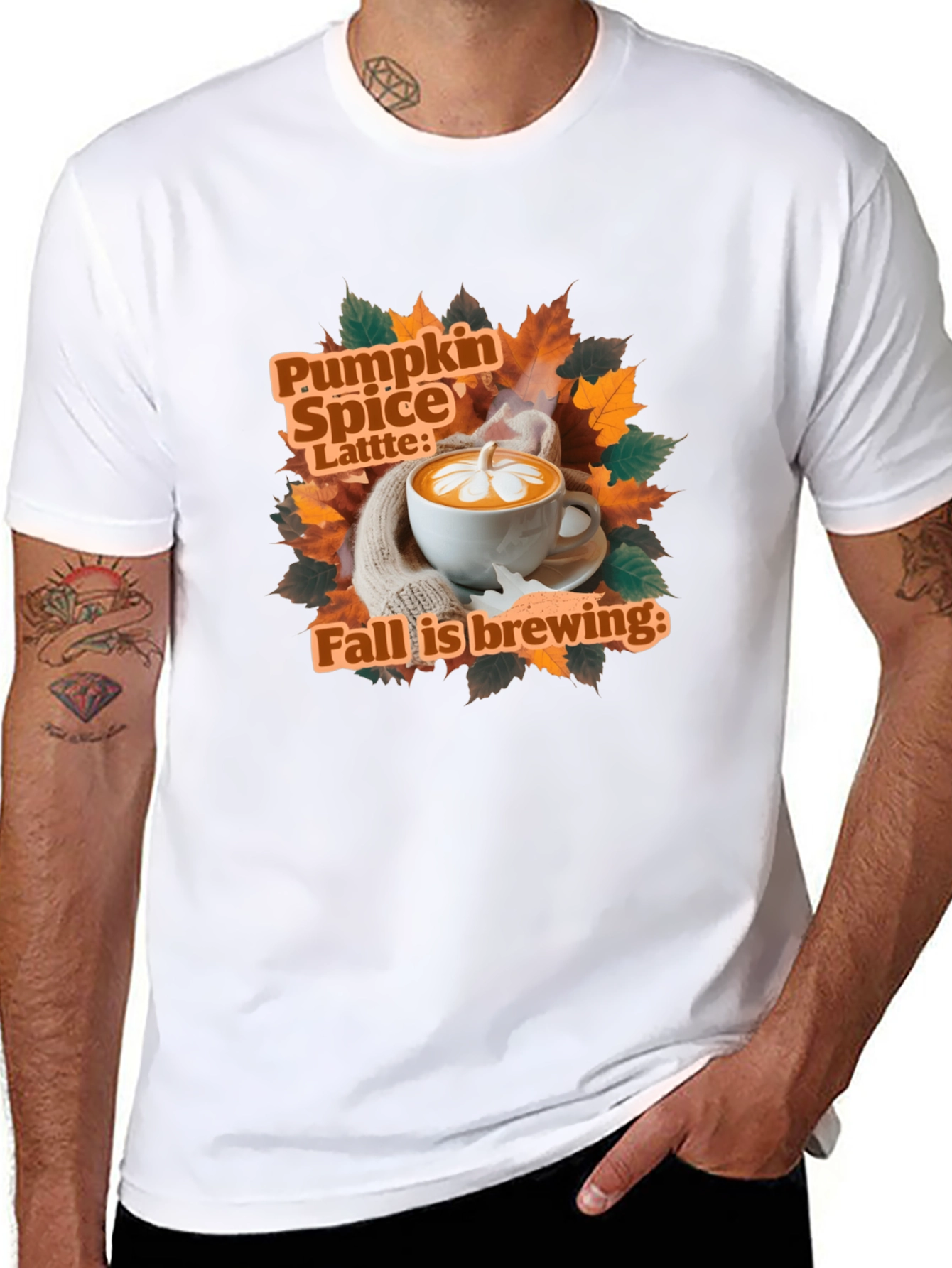 Pumpkin Spice Latte Fall Brewing T-Shirt