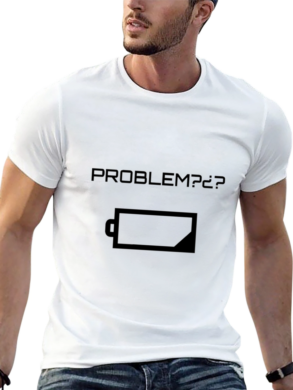 Low Battery Problem? T-Shirt - Dark Humor Tee