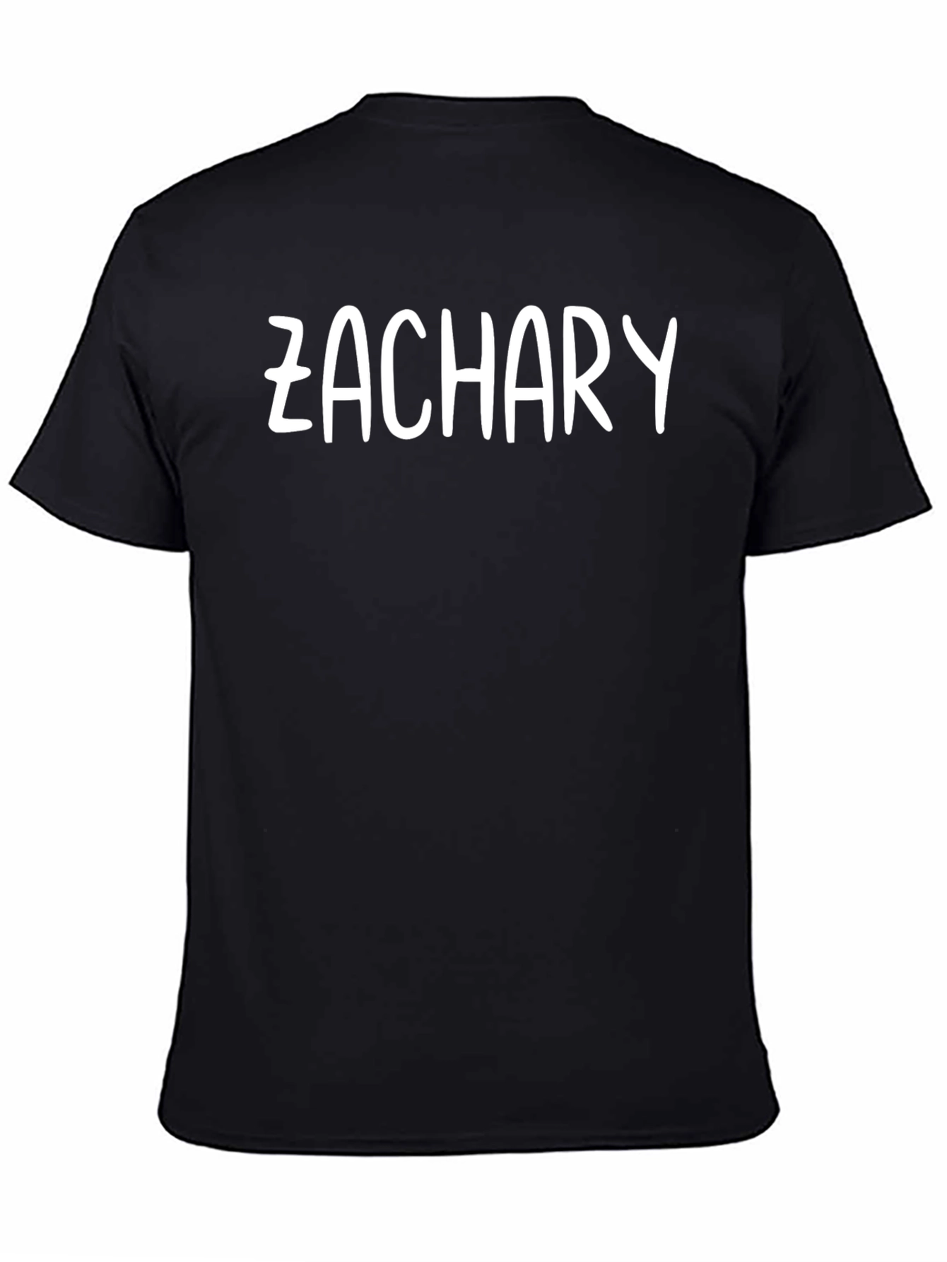 Personalized Zachary Black T-Shirt