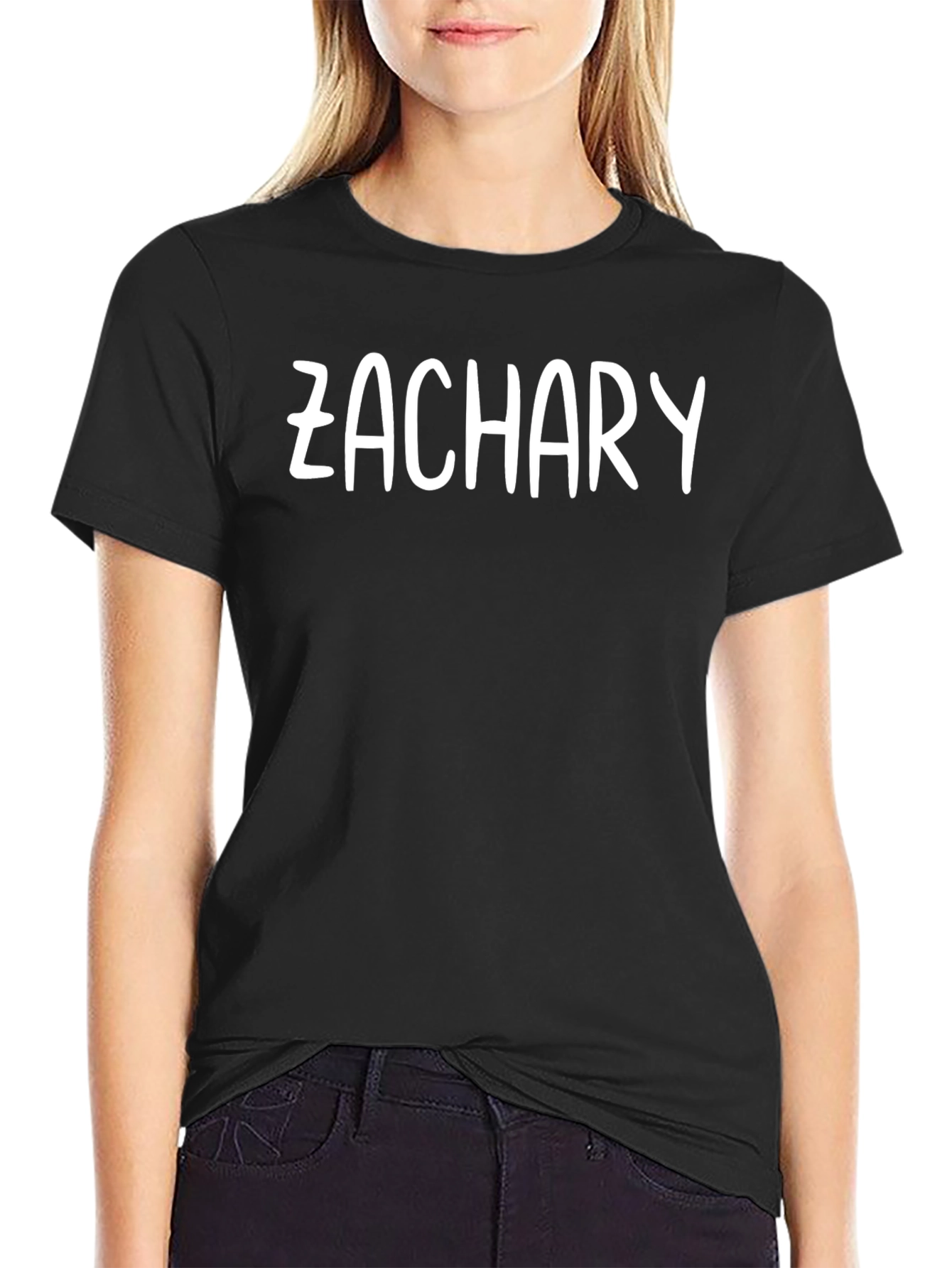 Personalized Zachary Black T-Shirt