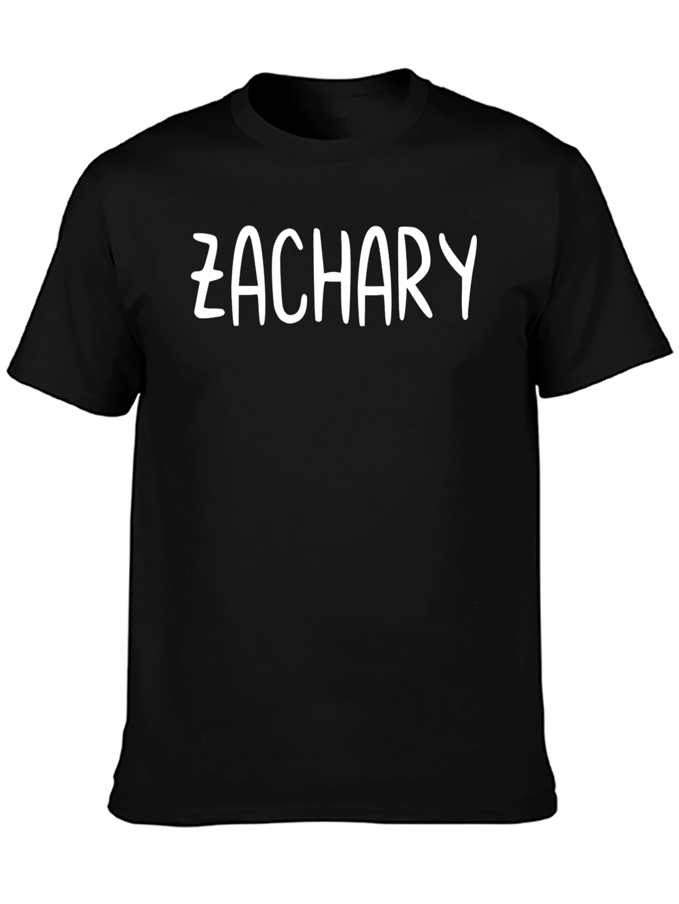Personalized Zachary Black T-Shirt