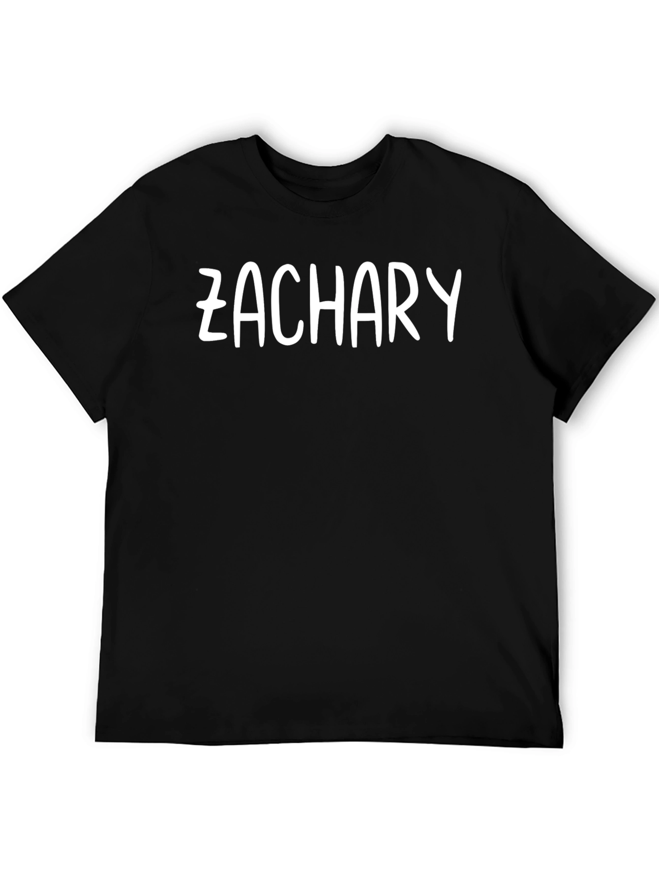 Personalized Zachary Black T-Shirt