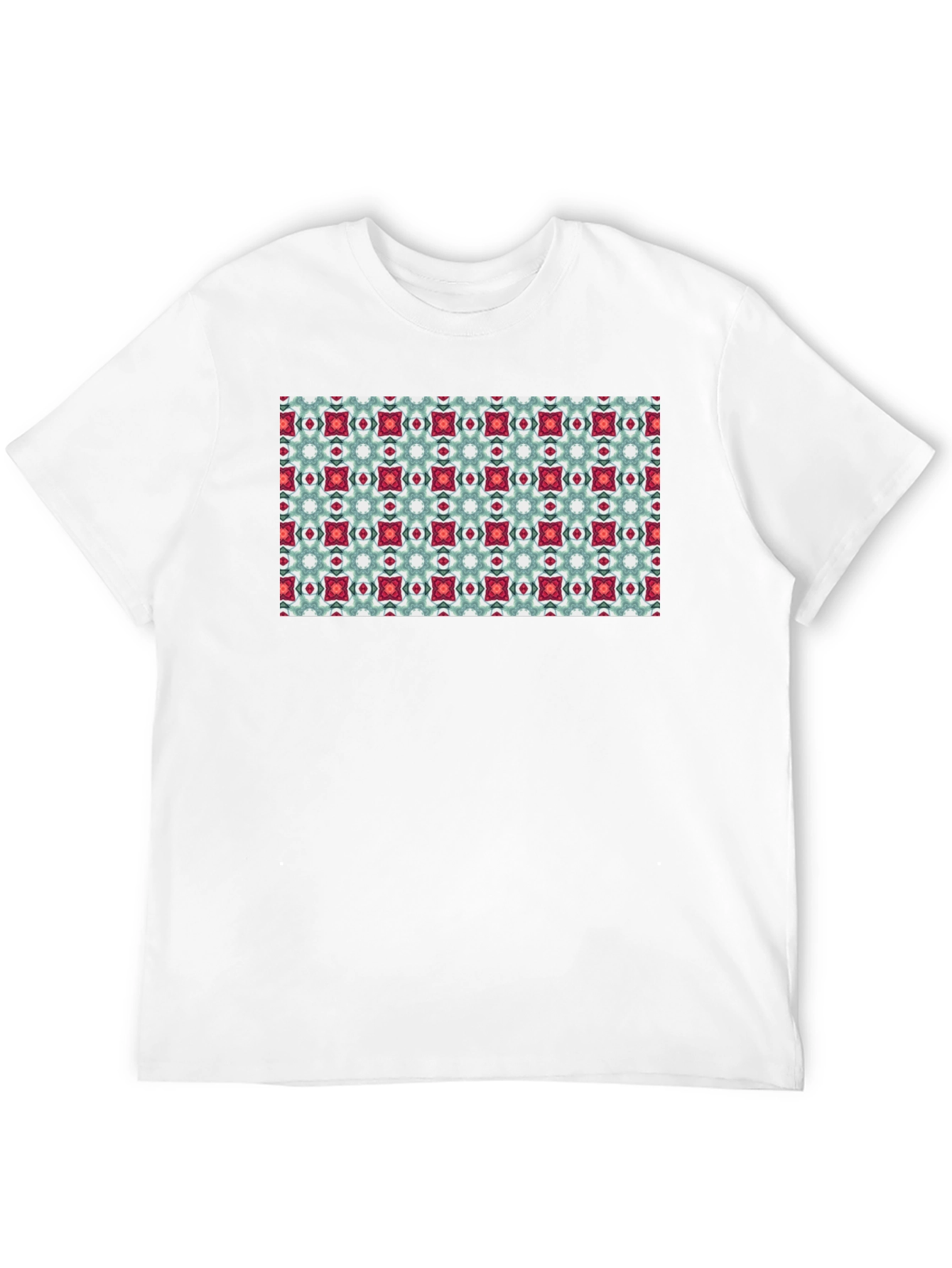 Pattern Print Black T-Shirt