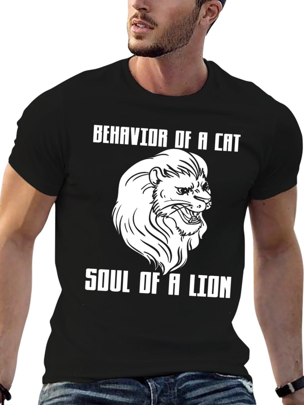 Cat Behavior Lion Soul Graphic T-Shirt