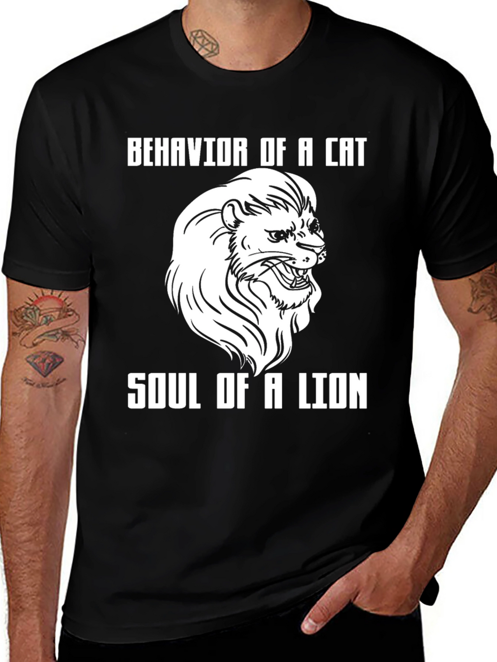 Cat Behavior Lion Soul Graphic T-Shirt