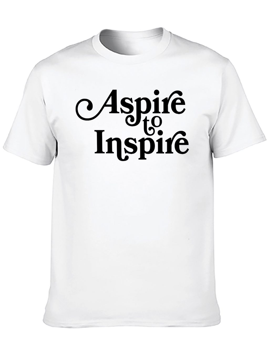 Aspire to Inspire Mens Black Graphic T-Shirt
