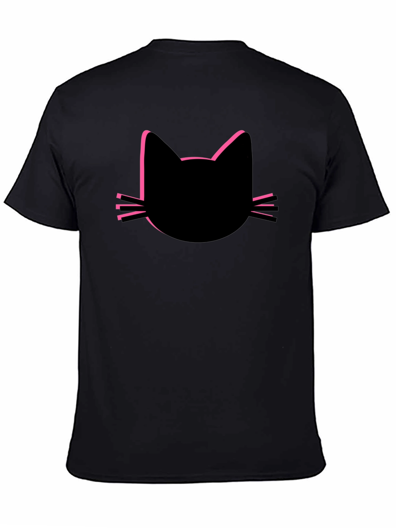 Black Cat Silhouette Tee - Modern Graphic T-Shirt