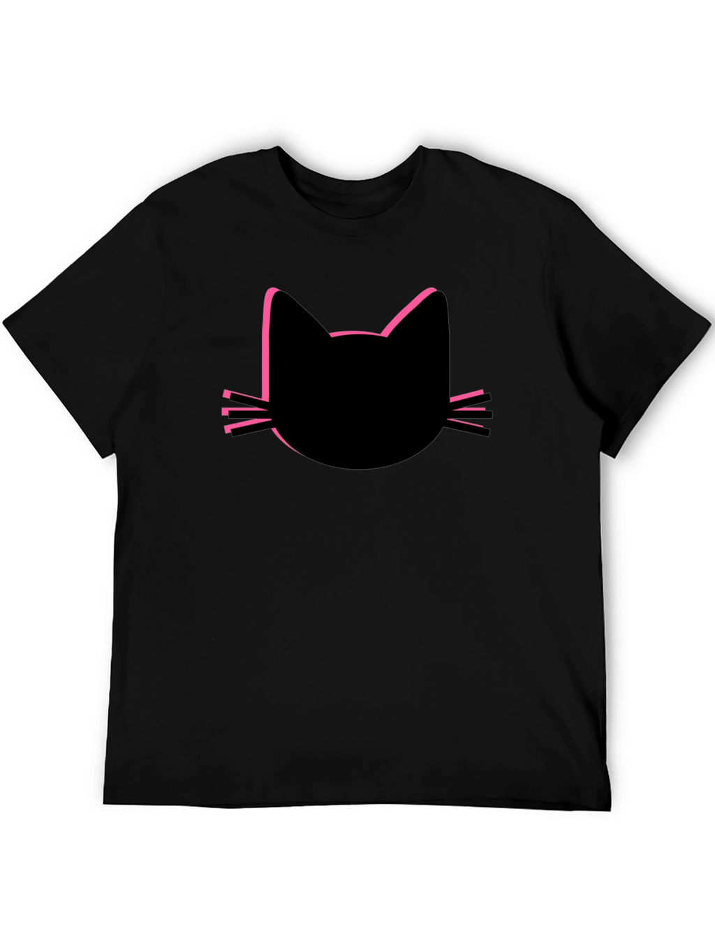 Black Cat Silhouette Tee - Modern Graphic T-Shirt
