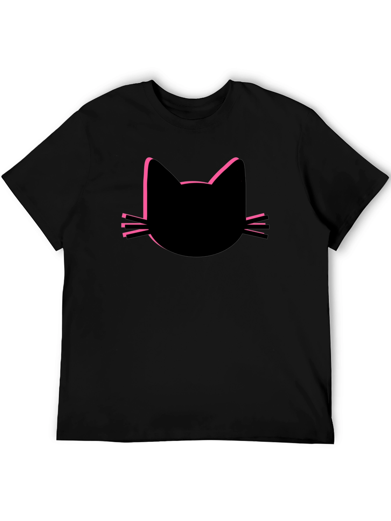 Black Cat Silhouette Tee - Modern Graphic T-Shirt