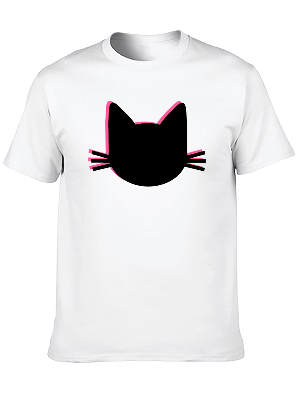 Black Cat Silhouette Tee - Modern Graphic T-Shirt