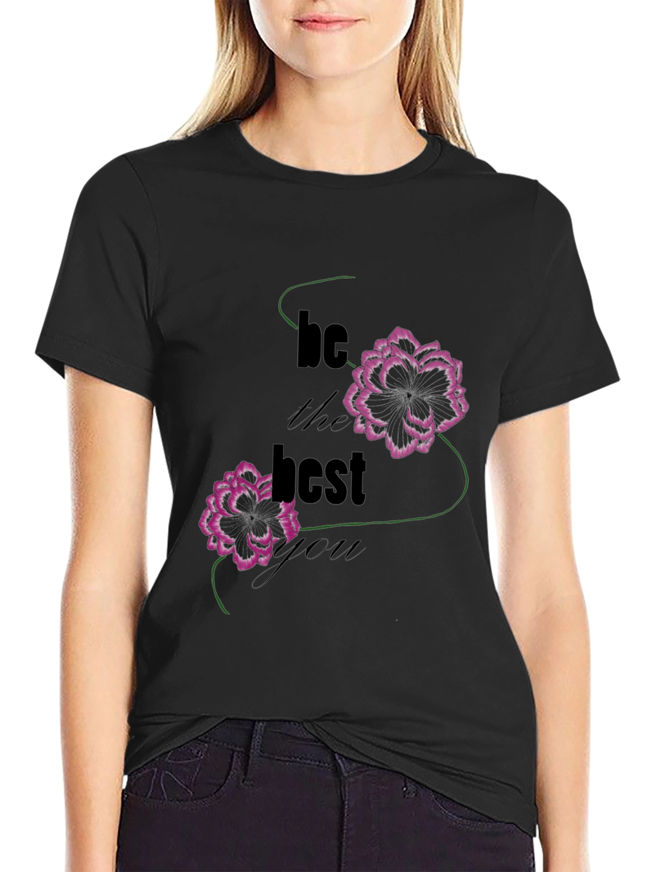 Be The Best Graphic T-Shirt - Floral Design