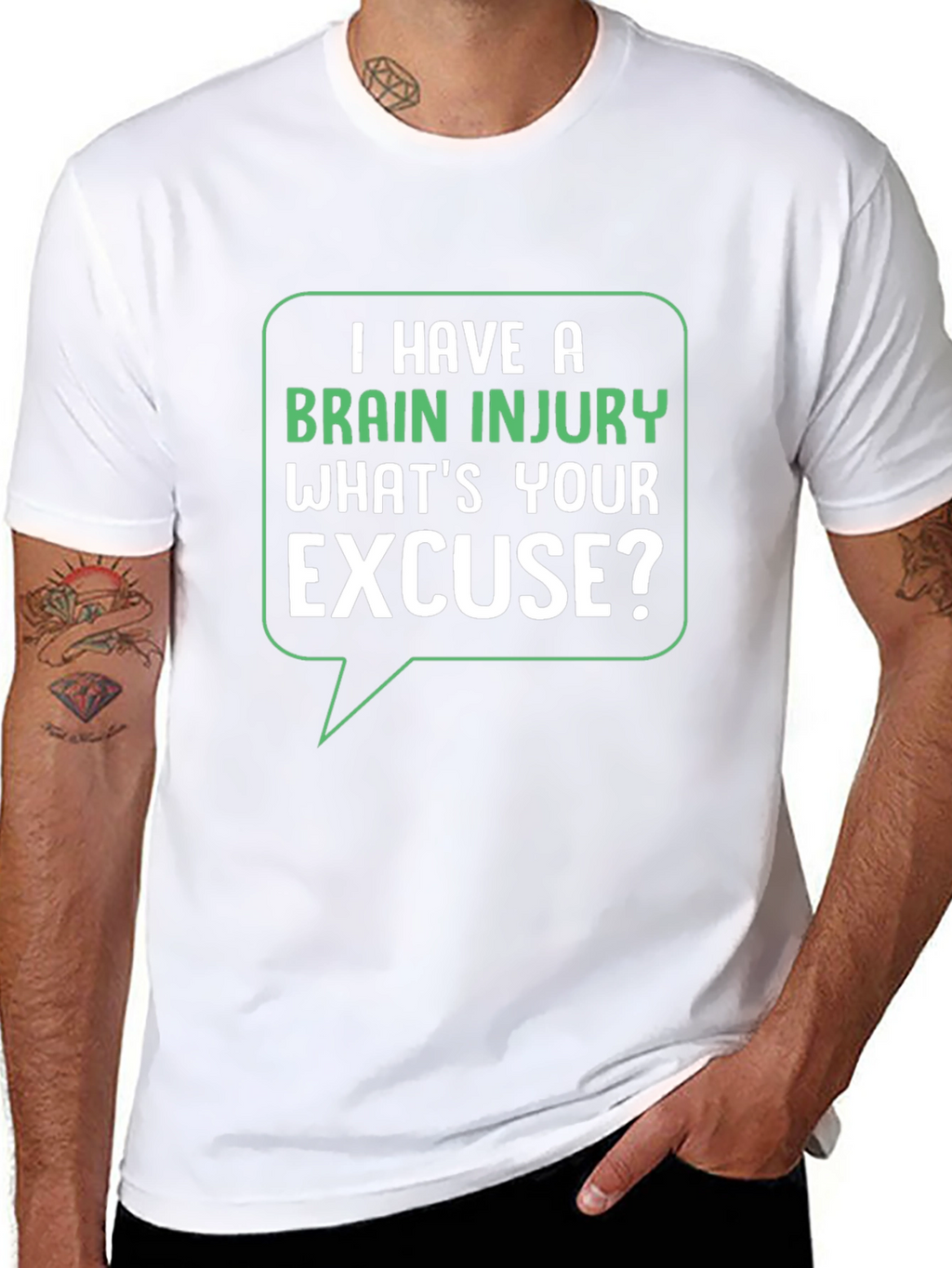 Brain Injury Excuse T-Shirt - Funny Graphic Tee