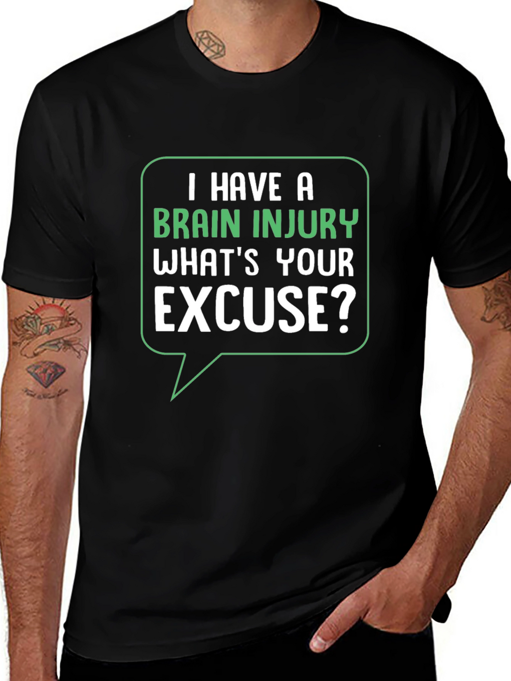 Brain Injury Excuse T-Shirt - Funny Graphic Tee