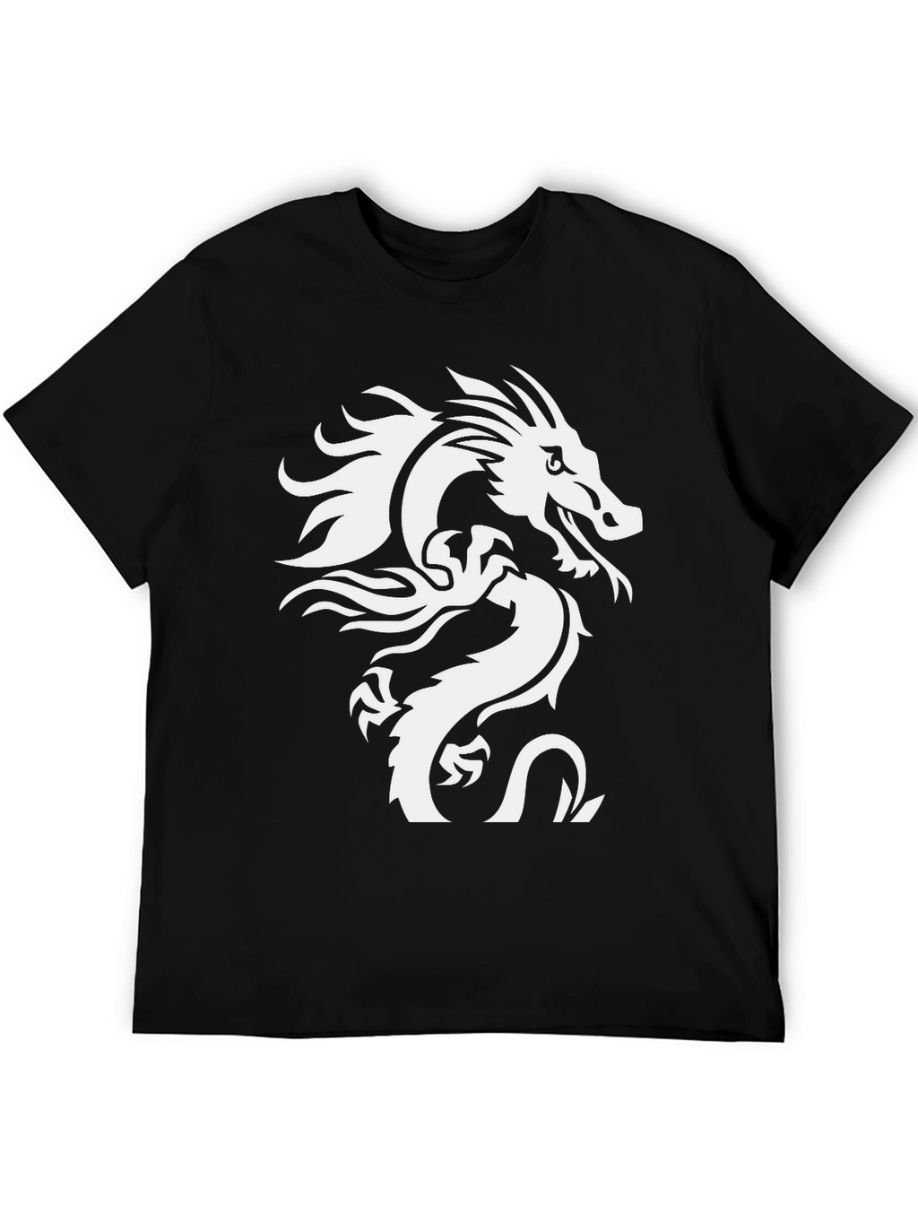 Dragon Graphic Tee - Stylish Black Cotton T-Shirt