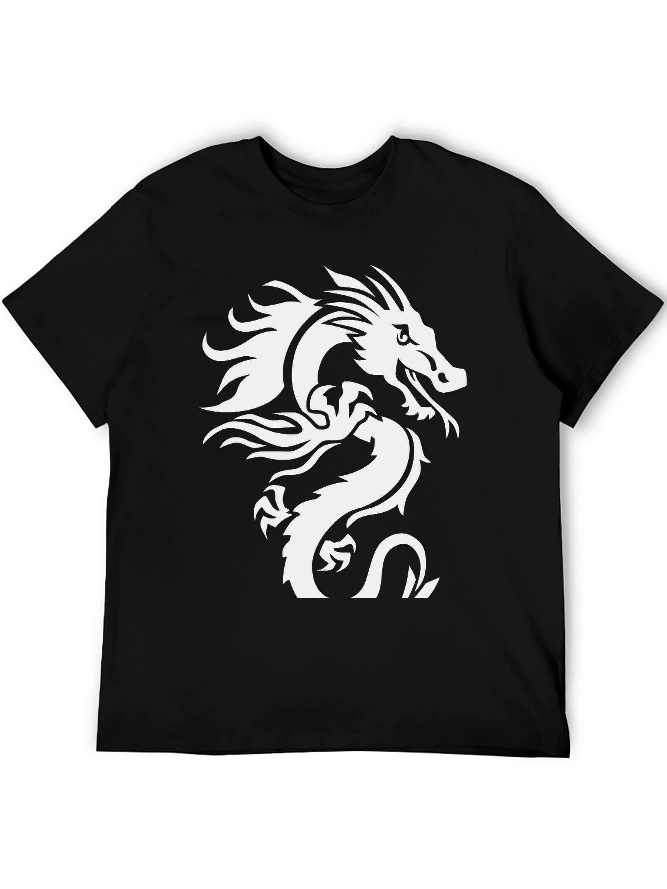 Dragon Graphic Tee - Stylish Black Cotton T-Shirt