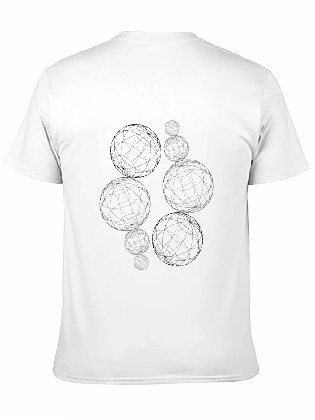 Geometric Sphere Graphic Black T-Shirt
