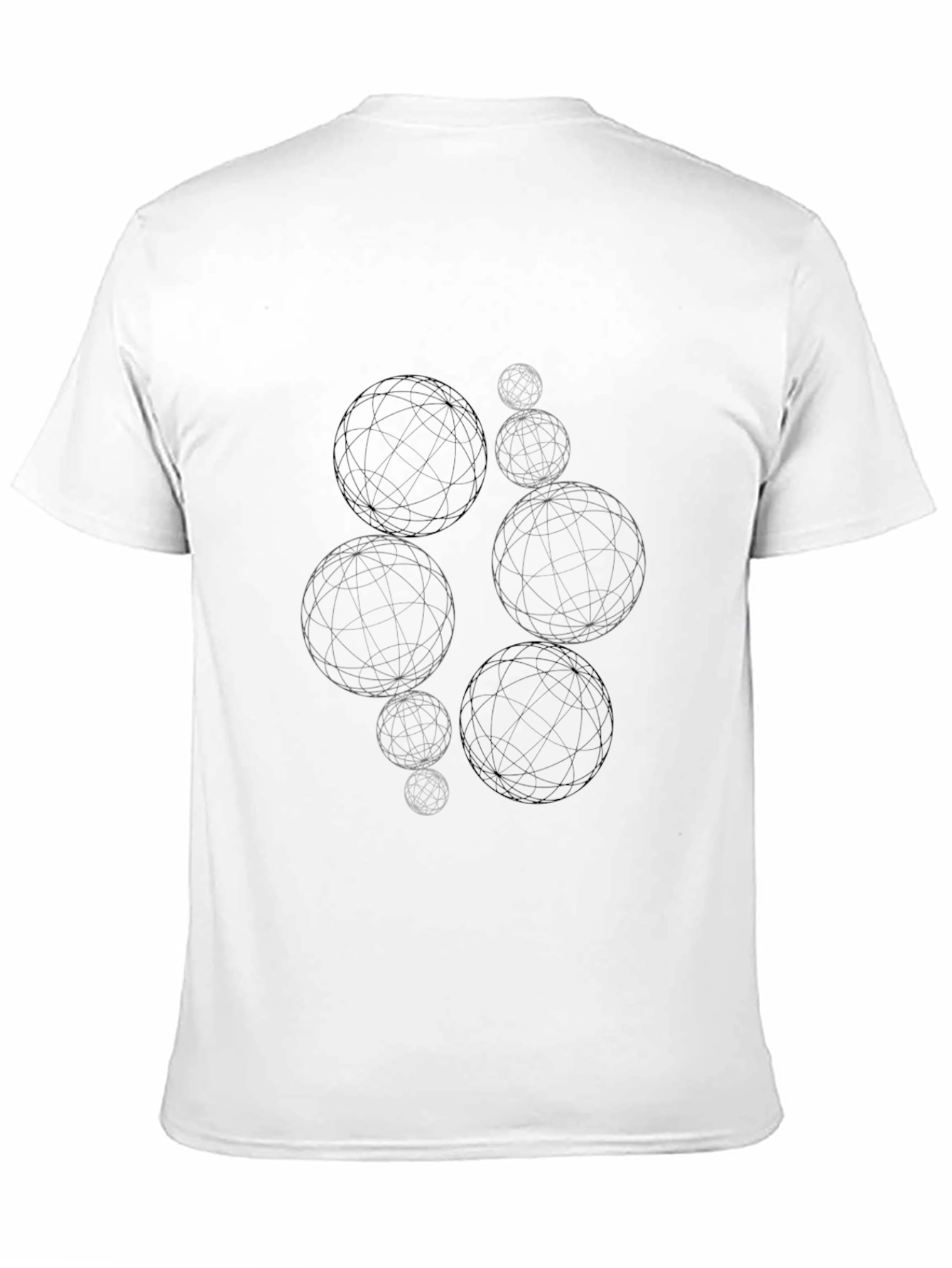 Geometric Sphere Graphic Black T-Shirt