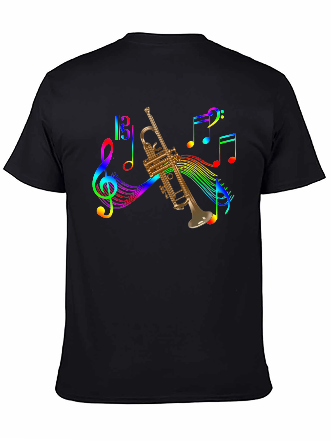Rainbow Music Trumpet Graphic Tee