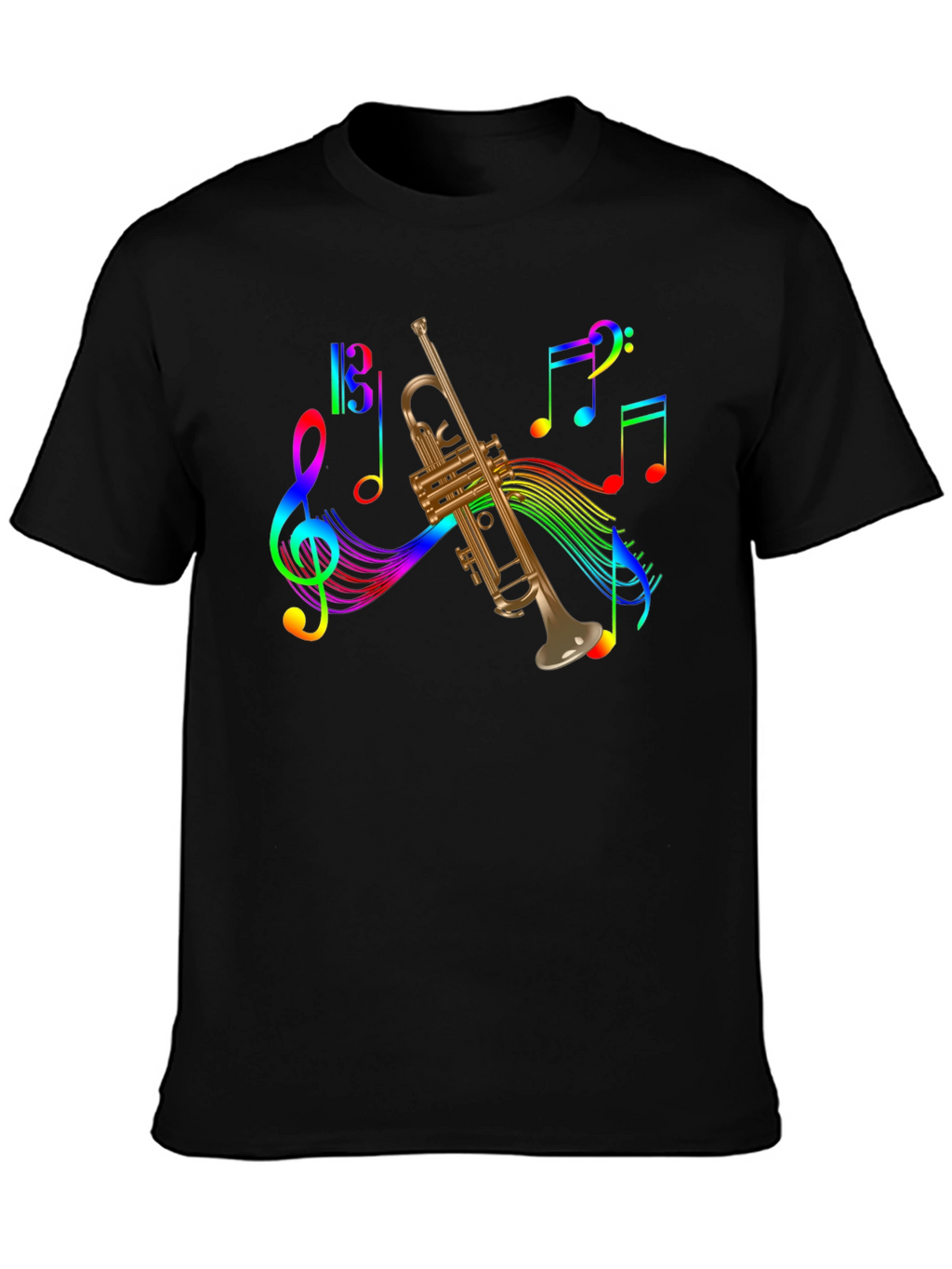 Rainbow Music Trumpet Graphic Tee