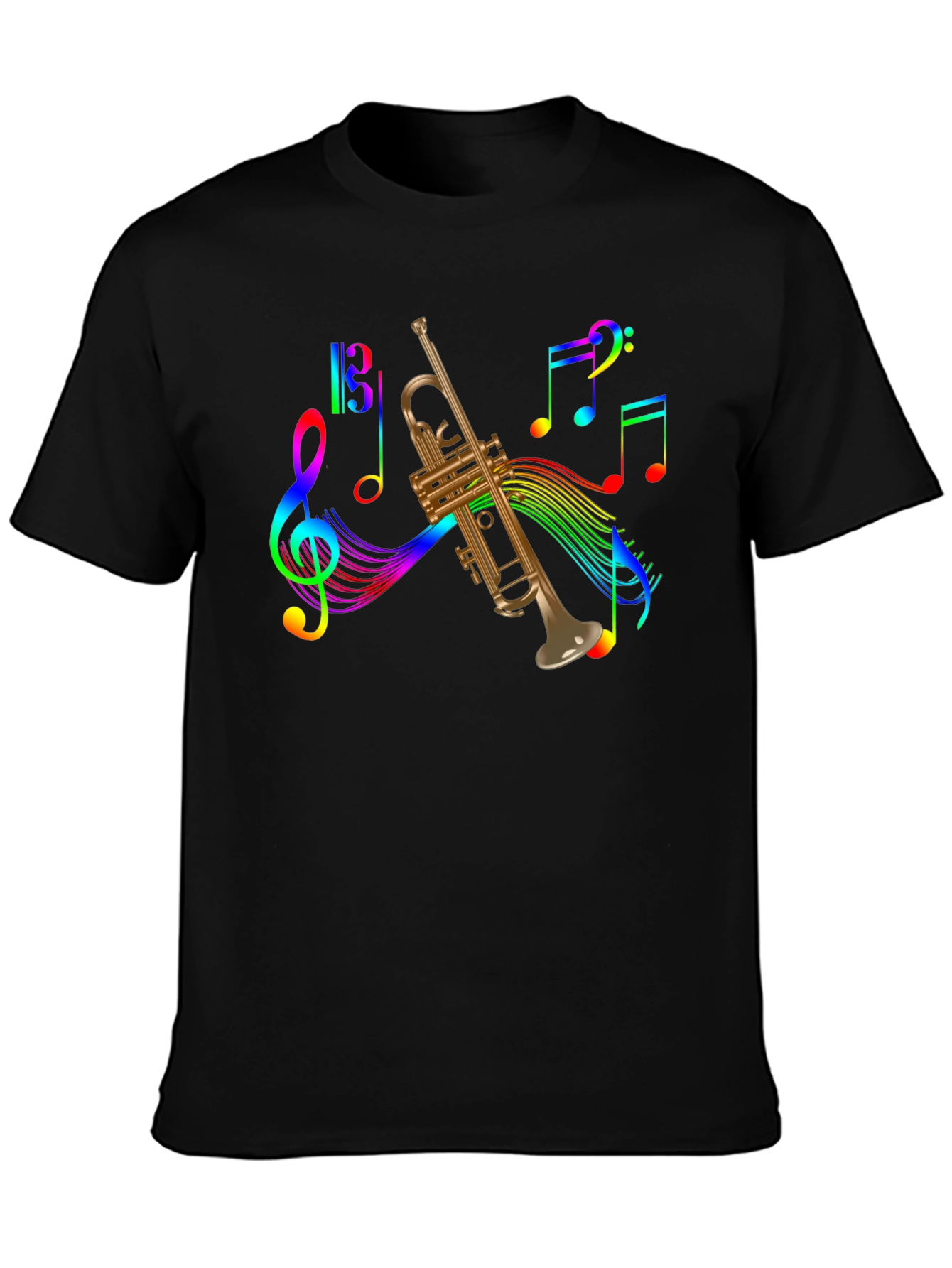 Rainbow Music Trumpet Graphic Tee