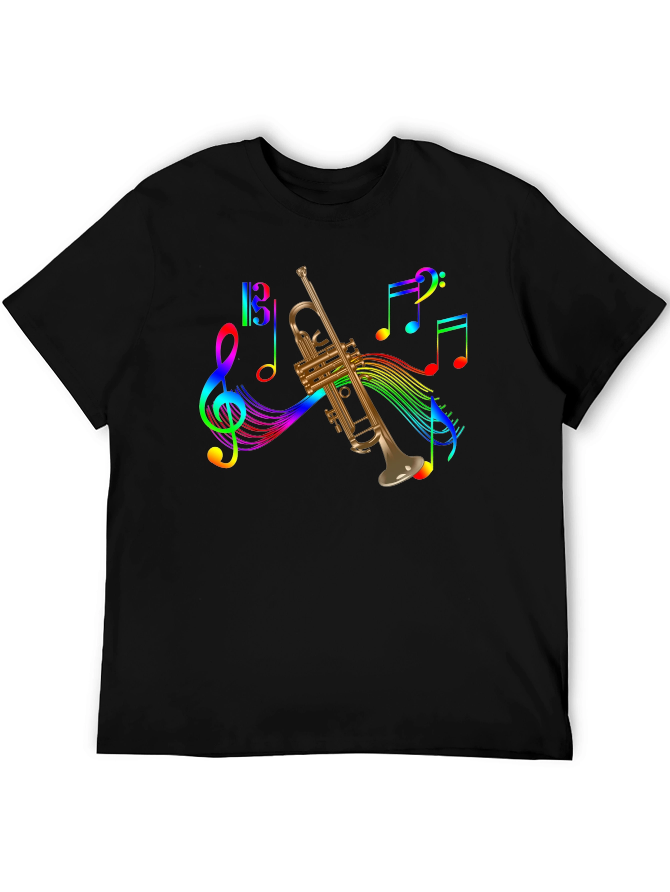 Rainbow Music Trumpet Graphic Tee