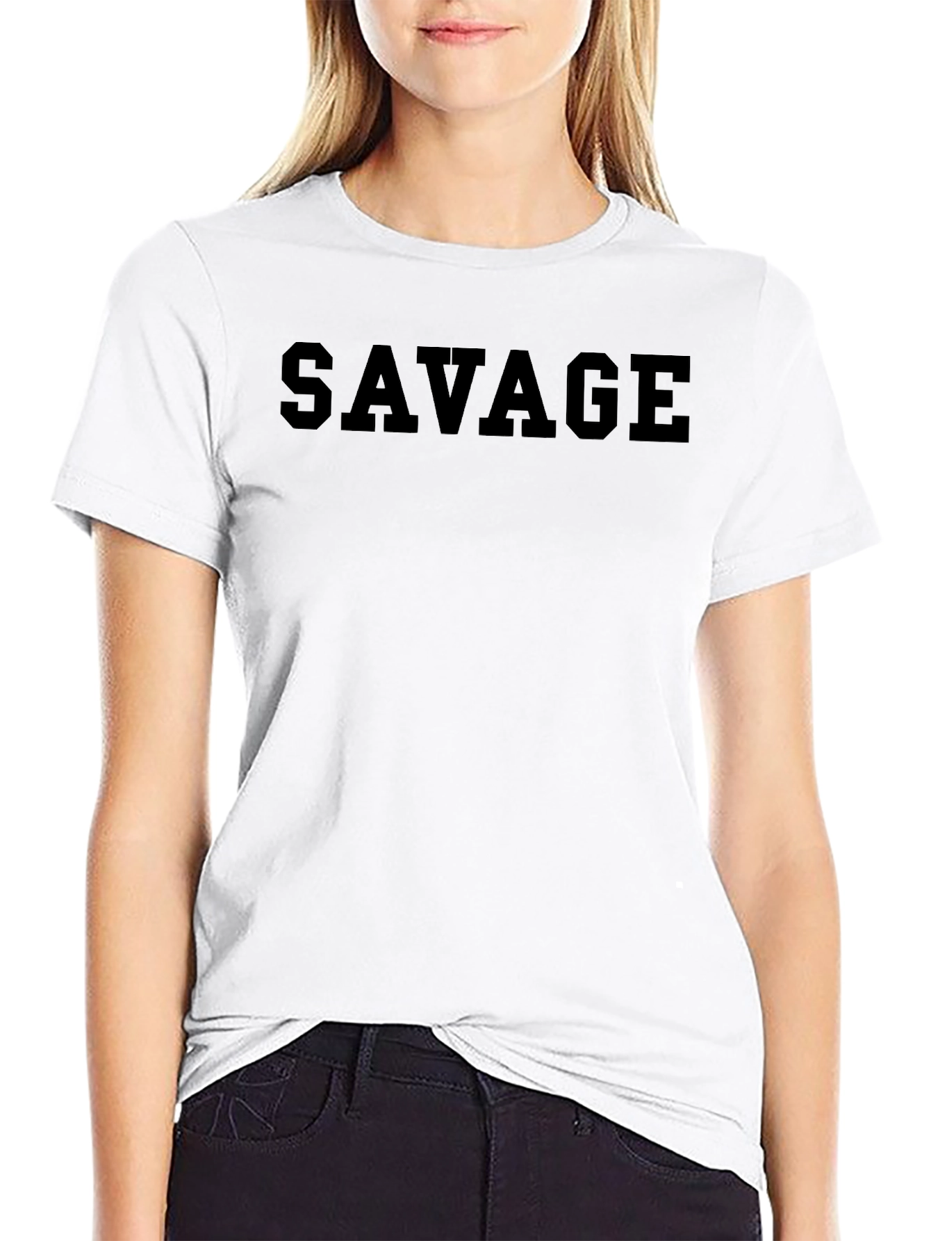 Mens Savage Black T-Shirt - Bold & Stylish