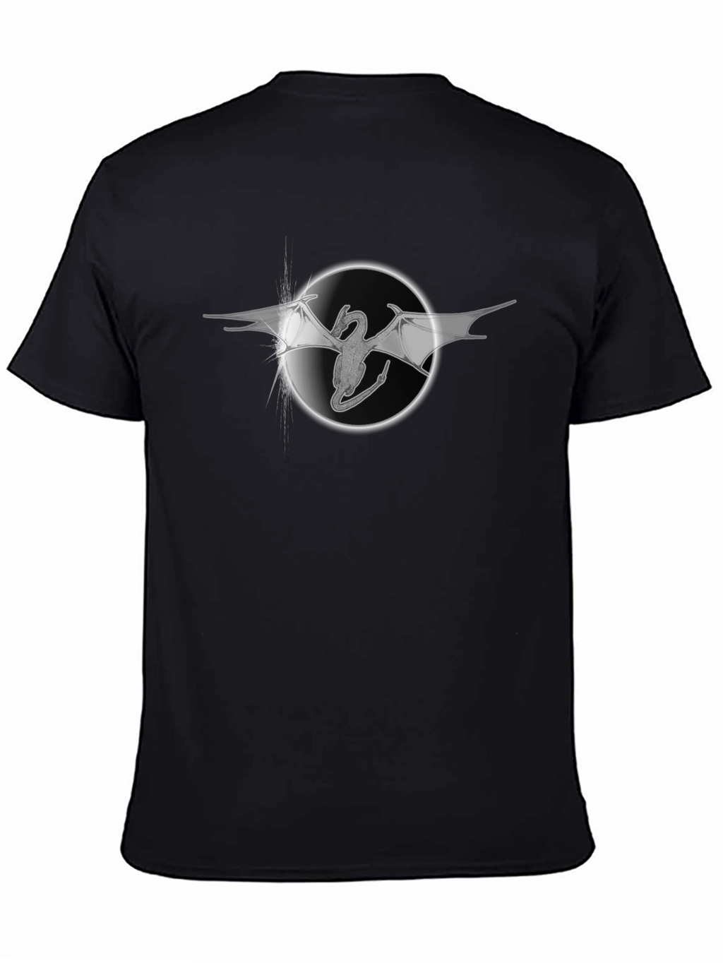 Dragon Circle Graphic T-Shirt - Black
