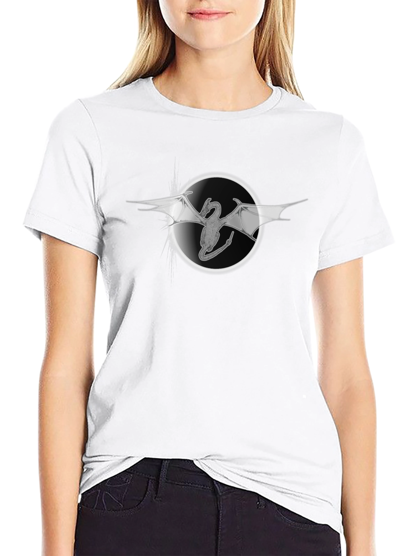 Dragon Circle Graphic T-Shirt - Black
