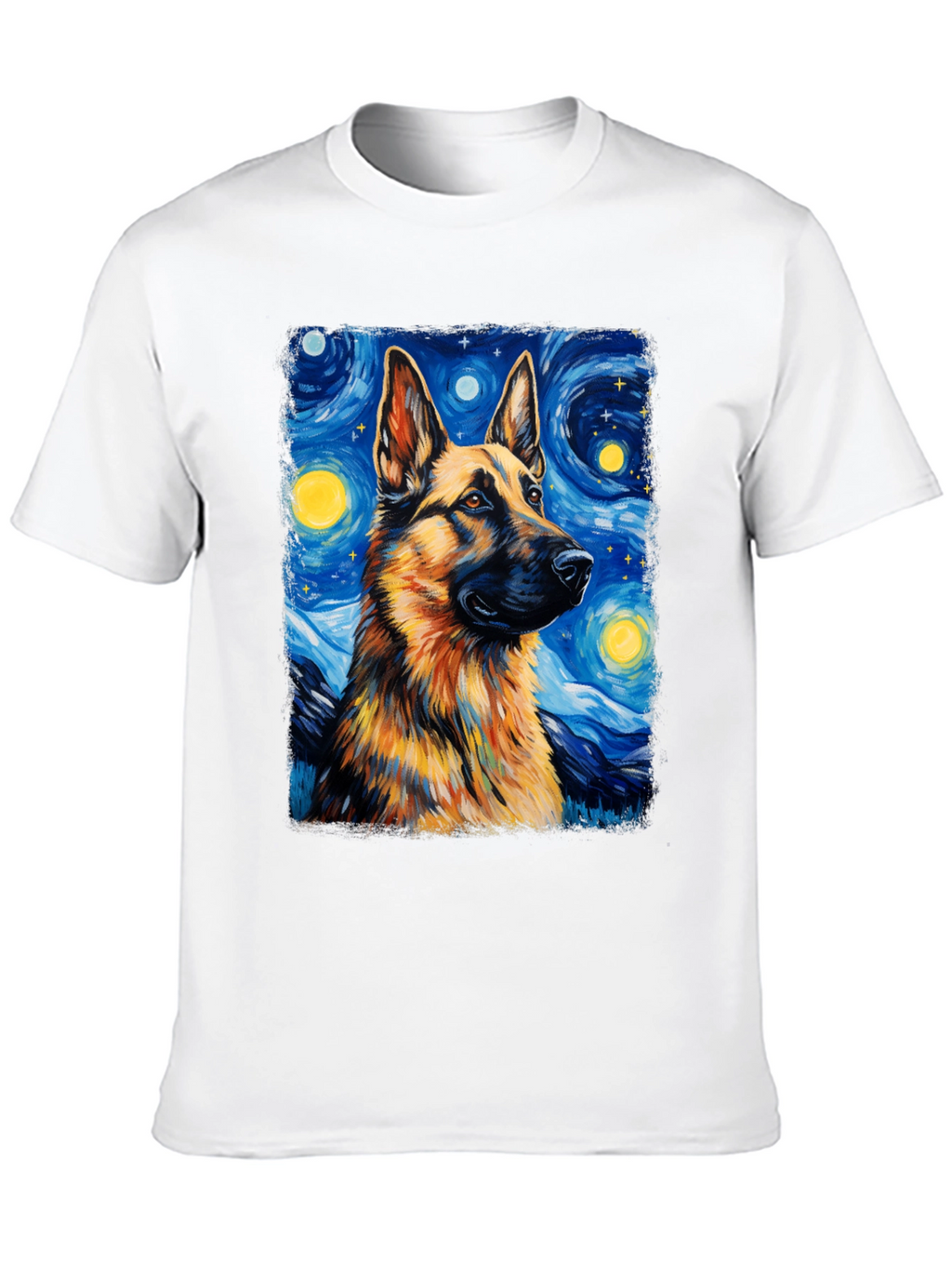Starry Night German Shepherd Graphic Tee