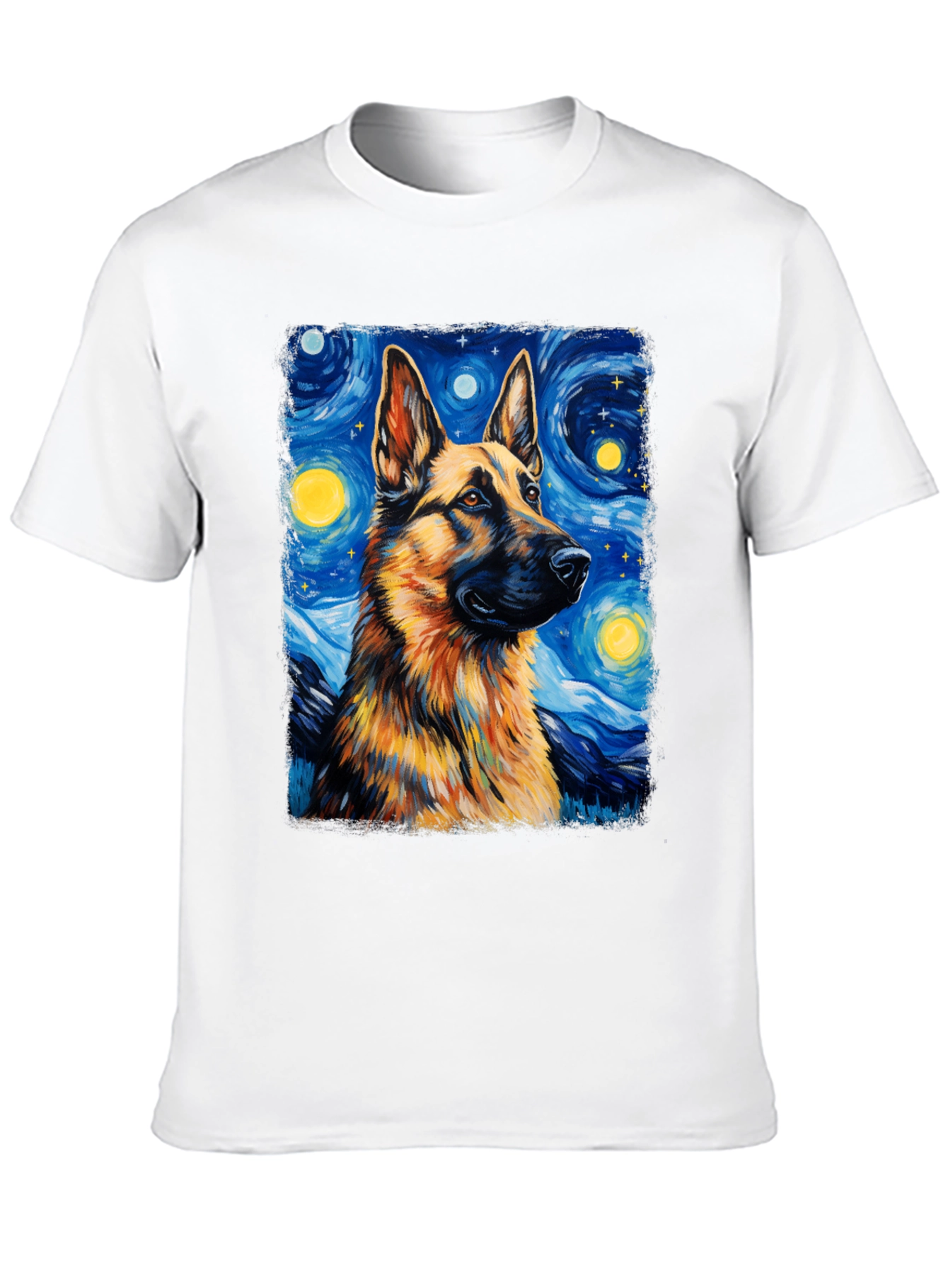 Starry Night German Shepherd Graphic Tee
