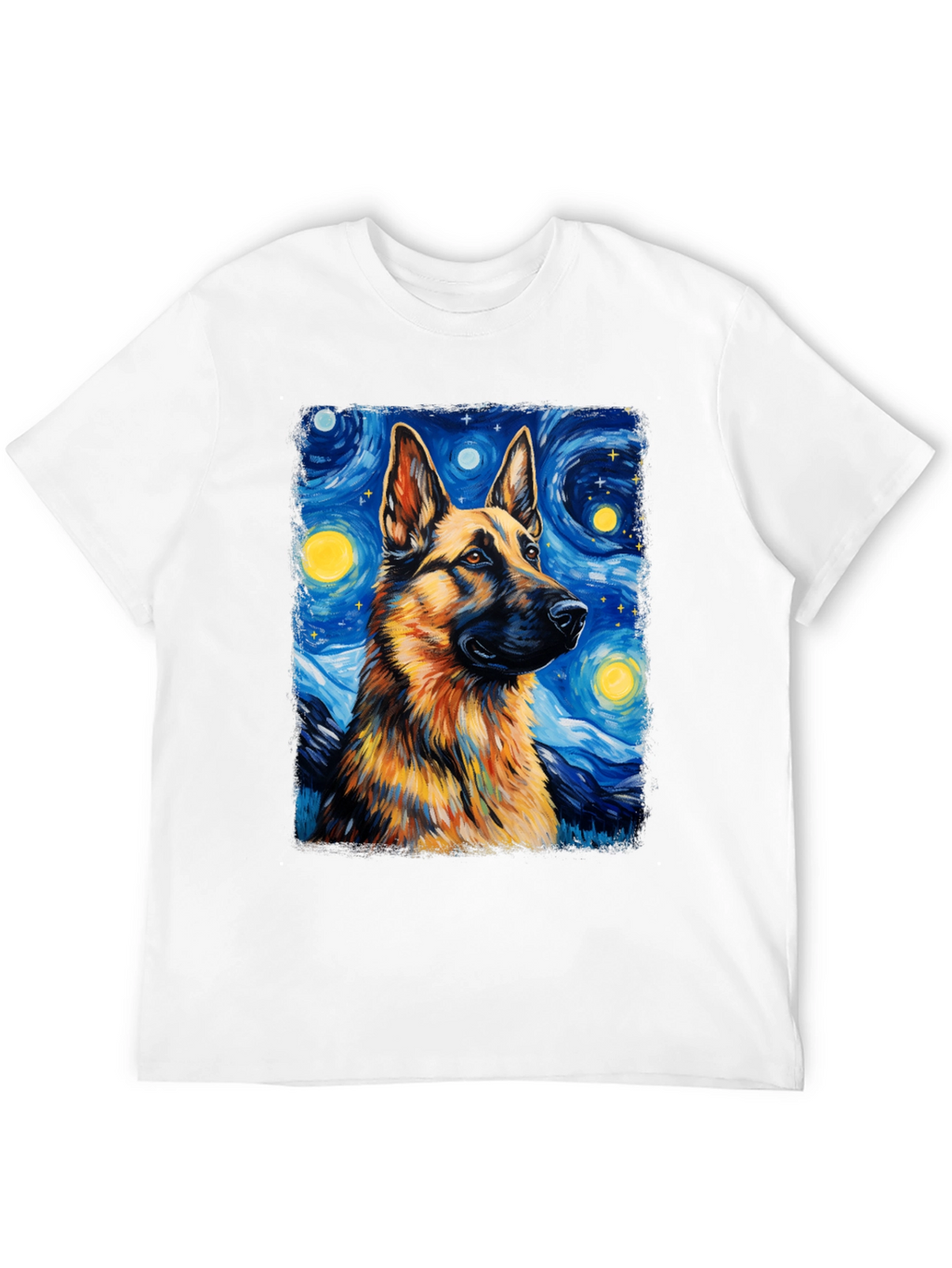 Starry Night German Shepherd Graphic Tee