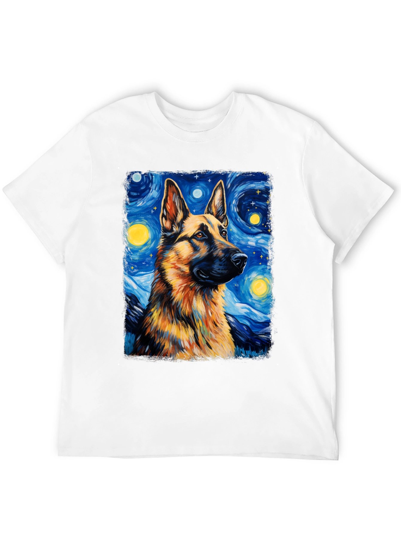 Starry Night German Shepherd Graphic Tee