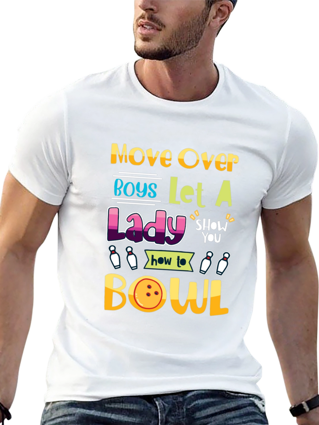 Move Over Boys Let a Lady Bowl T-Shirt