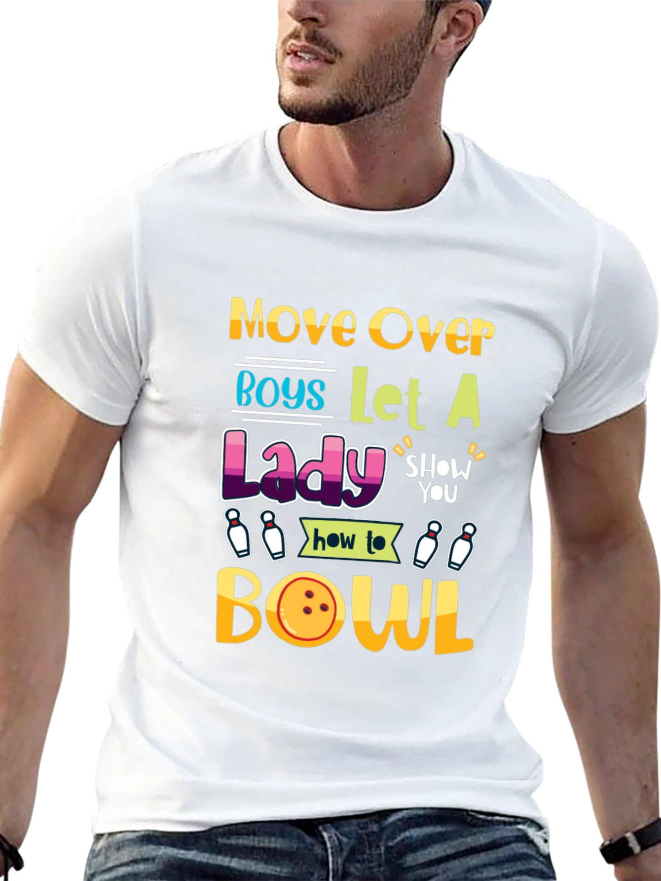 Move Over Boys Let a Lady Bowl T-Shirt