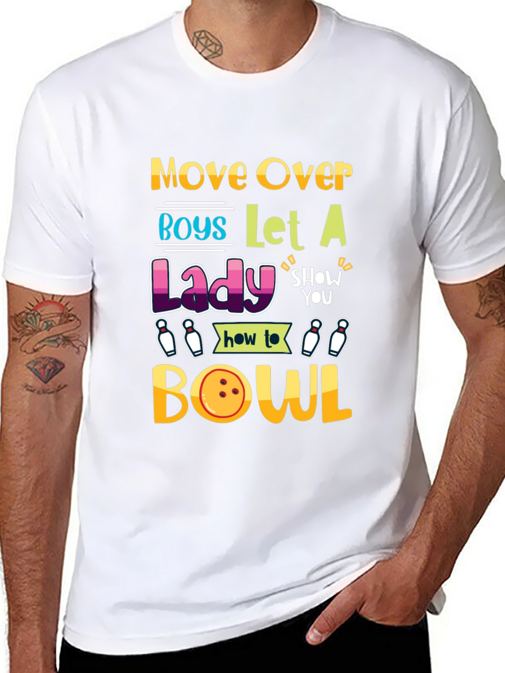 Move Over Boys Let a Lady Bowl T-Shirt