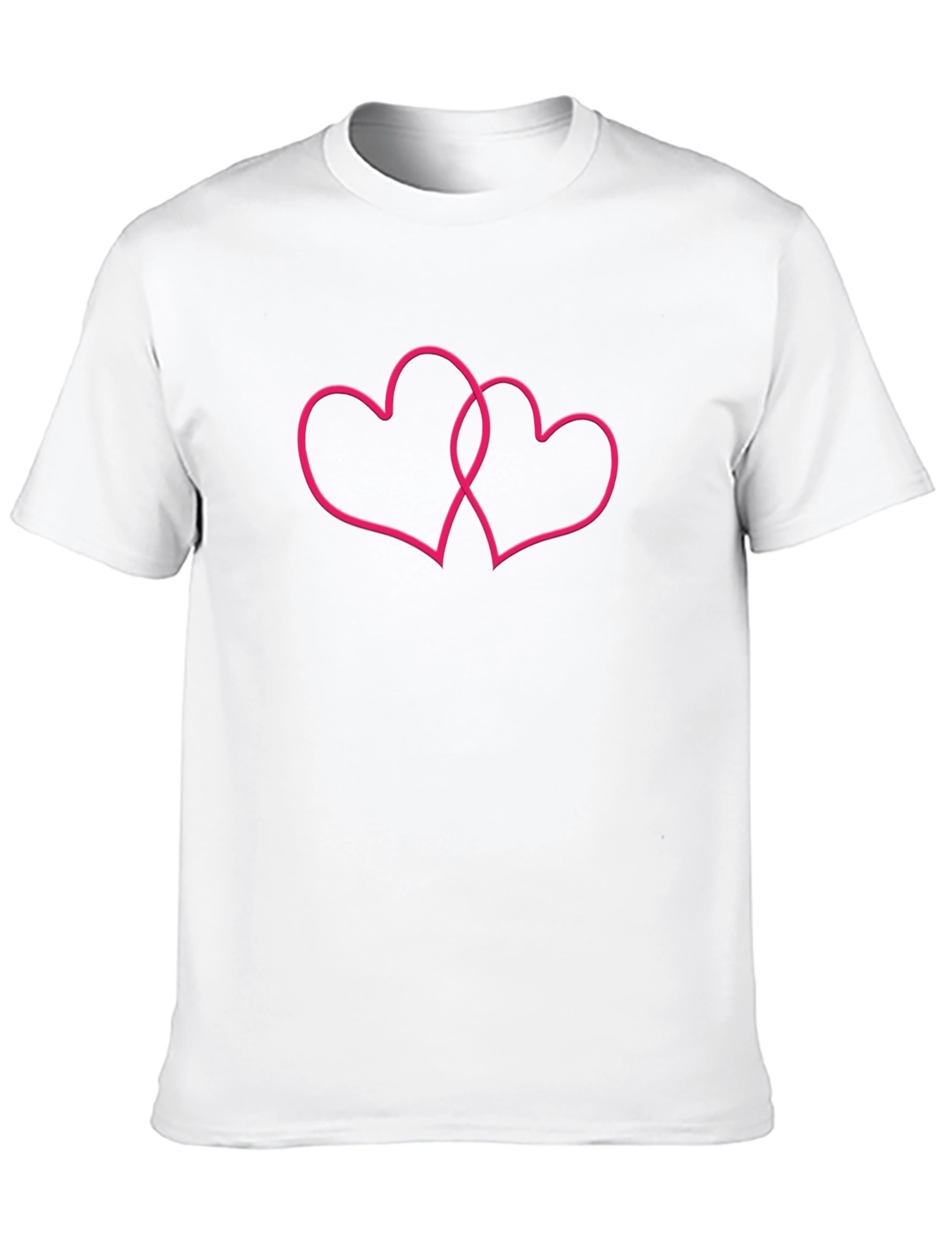 Double Heart Graphic Tee - Stylish Casual Wear