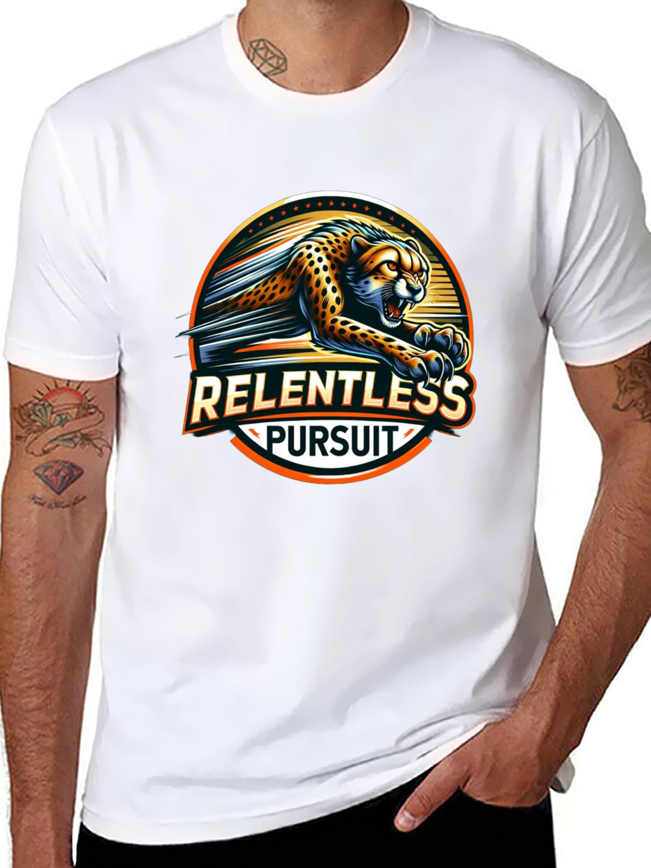 Relentless Pursuit Cheetah Graphic T-Shirt