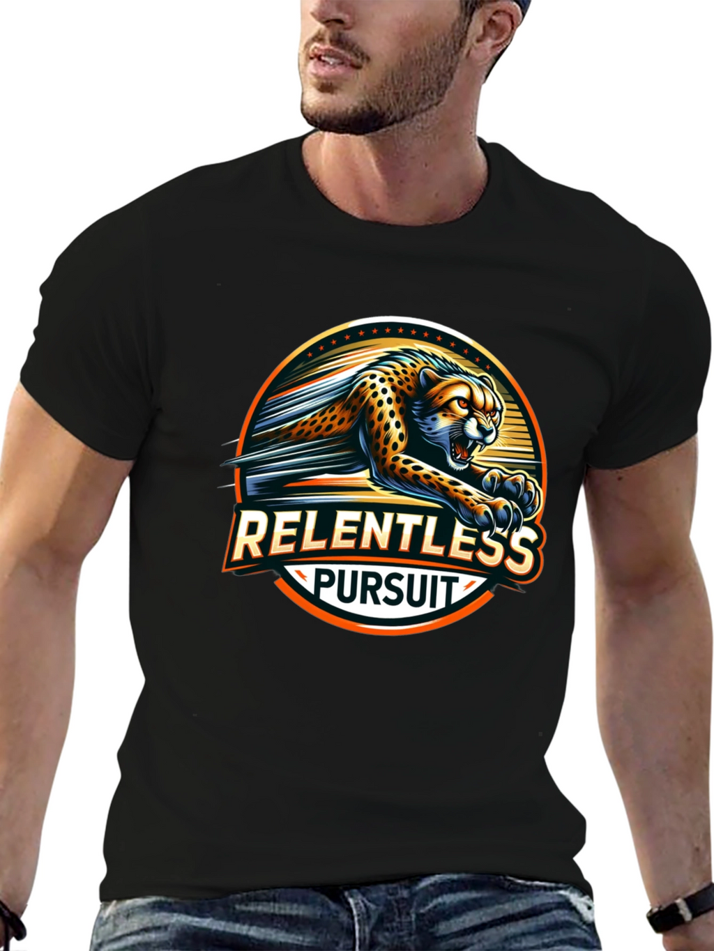 Relentless Pursuit Cheetah Graphic T-Shirt