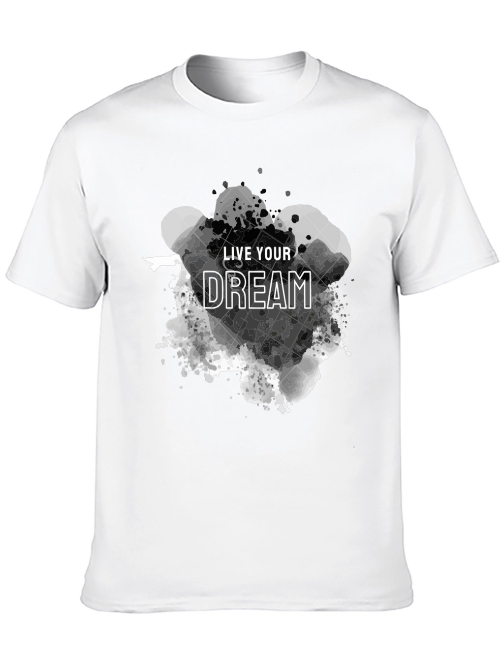 Live Your Dream Graphic Tee - Black Cotton T-Shirt