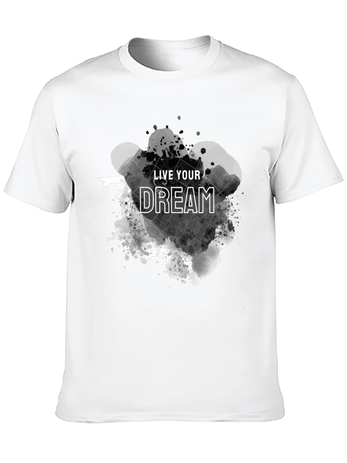 Live Your Dream Graphic Tee - Black Cotton T-Shirt