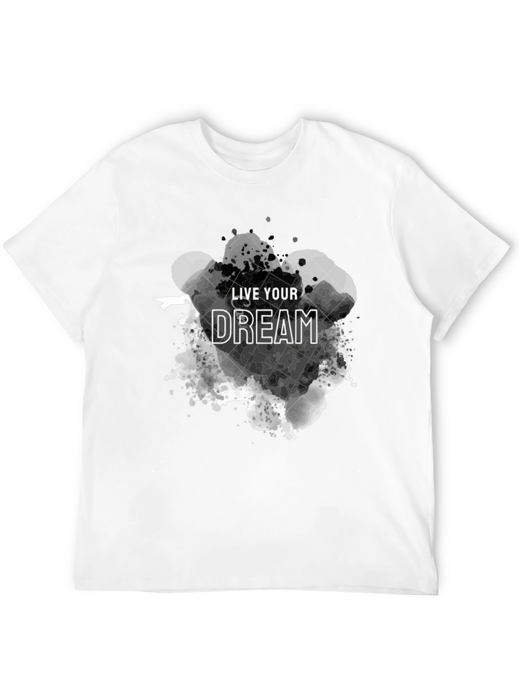 Live Your Dream Graphic Tee - Black Cotton T-Shirt