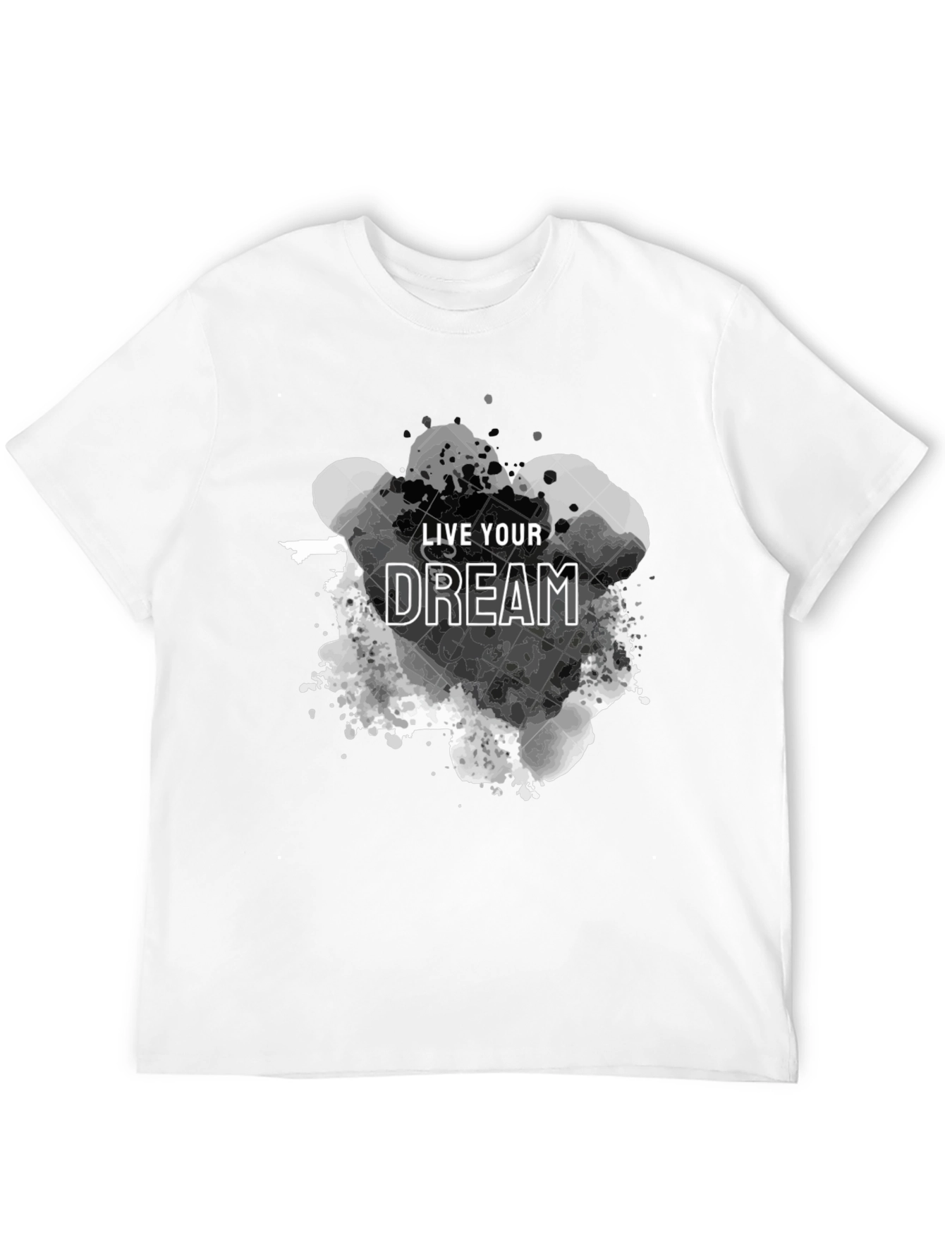 Live Your Dream Graphic Tee - Black Cotton T-Shirt