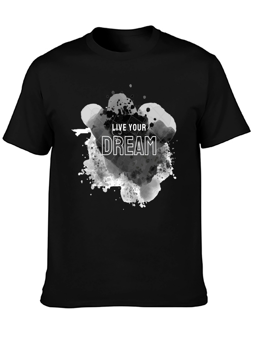 Live Your Dream Graphic Tee - Black Cotton T-Shirt