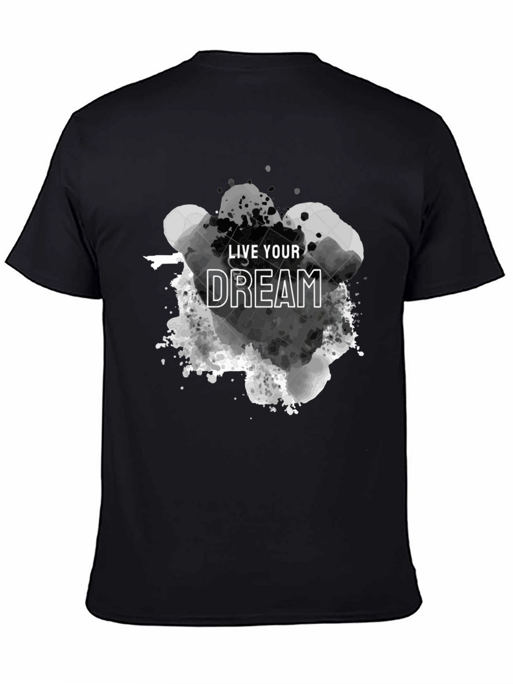 Live Your Dream Graphic Tee - Black Cotton T-Shirt