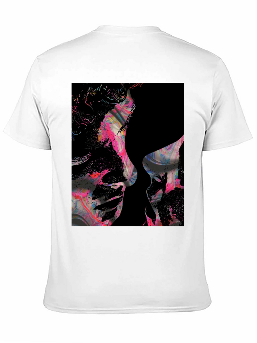 Abstract Kiss Black Graphic Tee